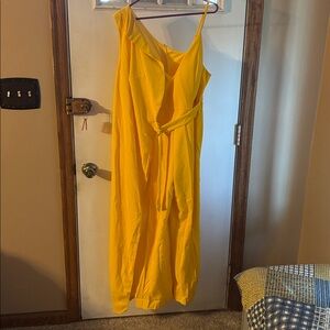 Yellow Sleeveless One Piece Jumpsuit